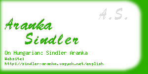 aranka sindler business card